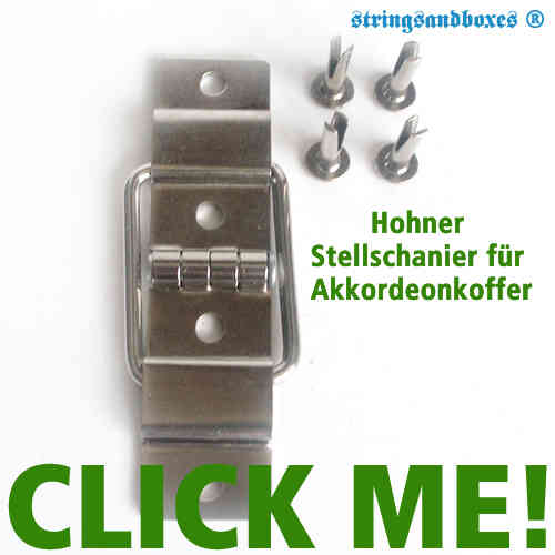 Hohner adjustable hinge for accordion case