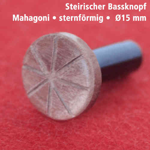 Styrian bass button • mahogany 2 • star-shaped